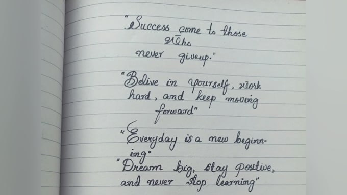 do  english and urdu handwritten notes, assignments, letters