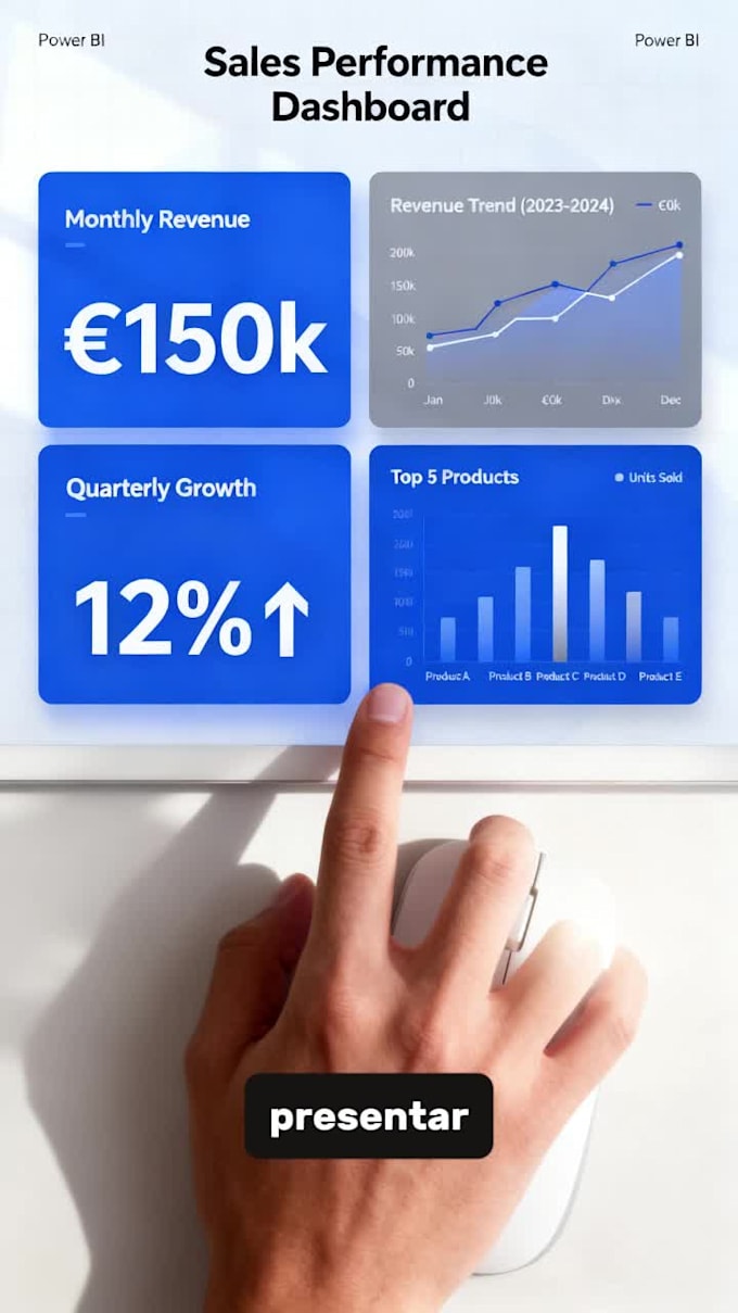 create a professional power bi dashboard with kpis and data analysis