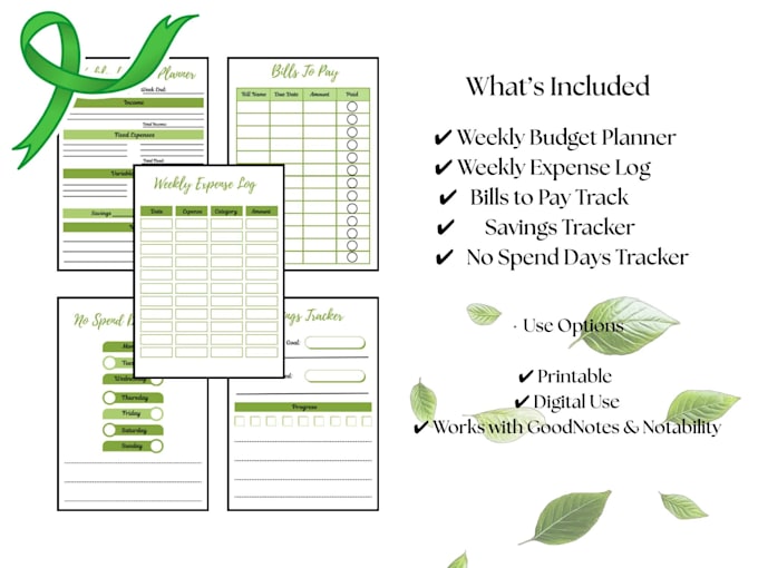 design a custom weekly budget planner for you