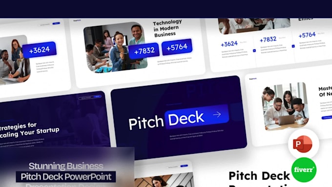 design a stunning business pitch deck powerpoint presentation