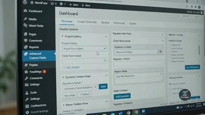 build a custom wordpress website with acf pro, custom post types and theme