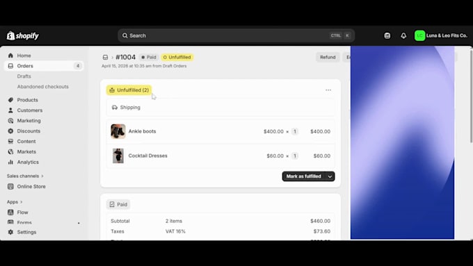 process and manage your shopify orders