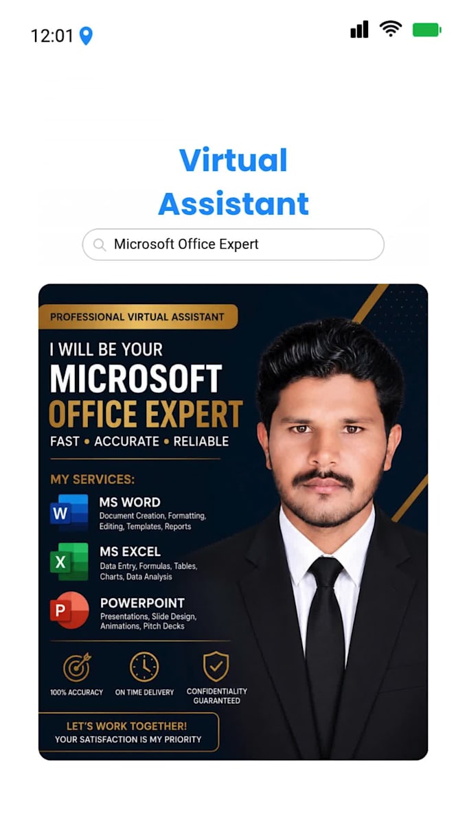 provide expert ms word, excel and powerpoint services