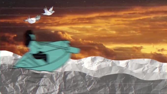 make psychedelic art collage music video