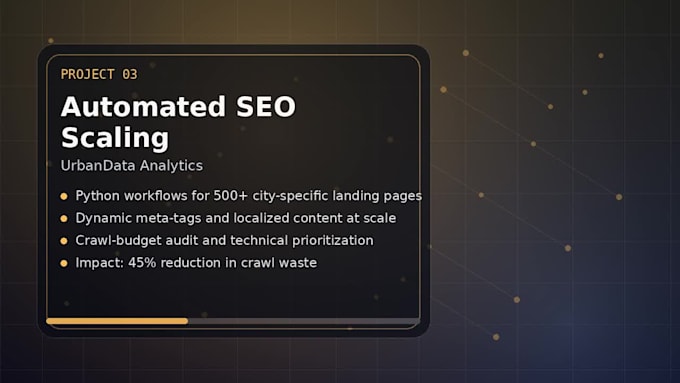 provide a full technical SEO audit and data driven growth strategy