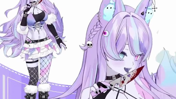 design and rig live2d vtuber model 3d vtuber model vtuber rigging male vtuber