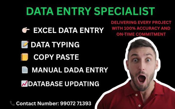 data entry specialist microsoft excel
