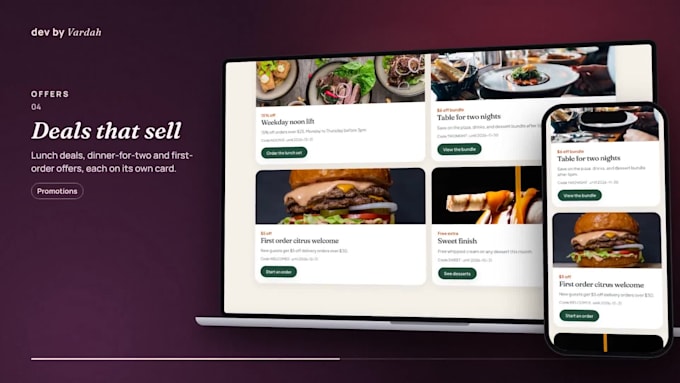 build a business or restaurant website with online ordering