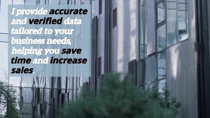 provide b2b lead generation, web research and email list