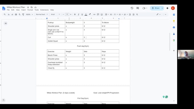 create a personalized workout plan for you