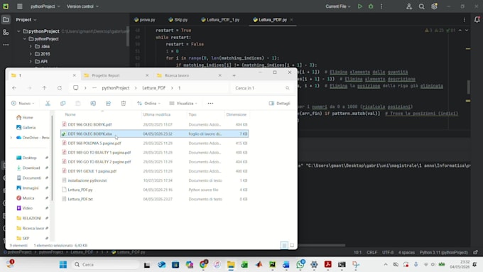 create an automation for convert PDF to excel