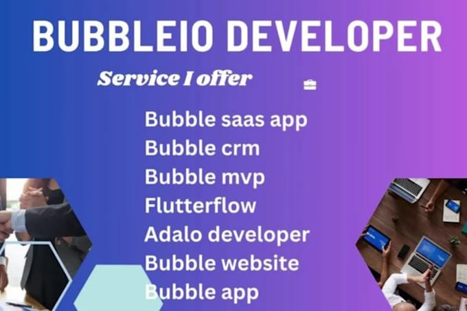 build develop bubble io ios mobile app using adalo glide flutterflow mvp app dev