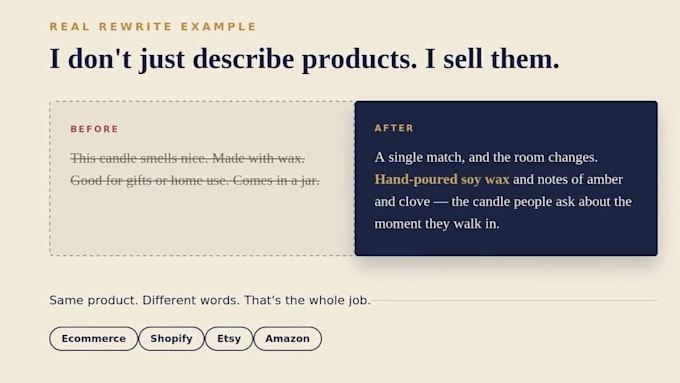 write SEO product descriptions and website copy that sells
