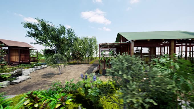 do 3d building and landscape