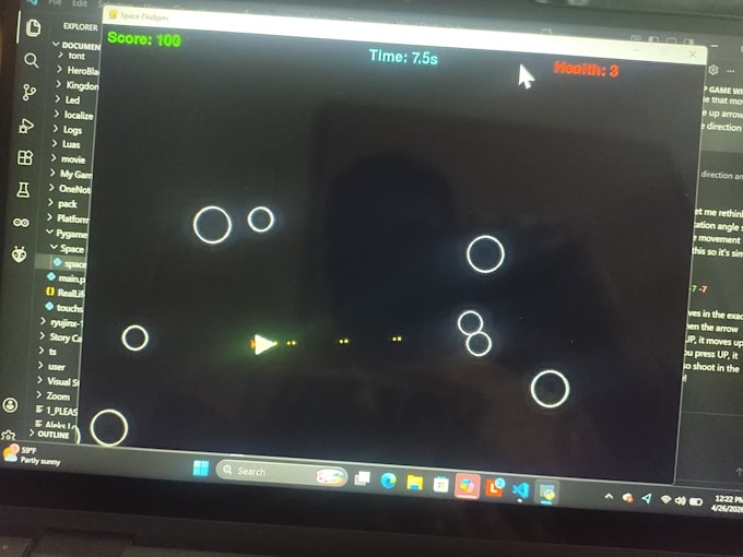 fix bugs or add simple features to your python or pygame project