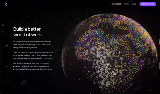 3d landing page gsap animation react webgl website threejs landing page spline
