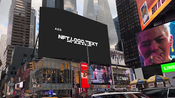 add your video or images, content on newyork time square billboard