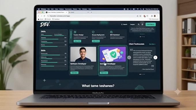 design and deploy a dynamic web personal portfolio