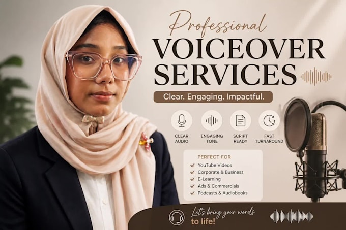 provide fast delivery professional voice over service