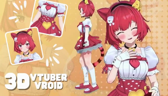create 3d vtuber model, vrchat avatar, facial tracking, blendshapes with rigging