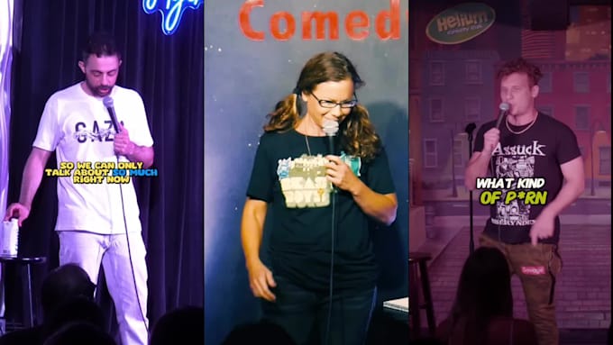 professionally edit stand up comedy clips, reels and long performances