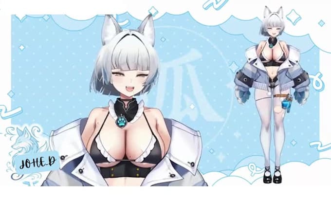 design and rig live2d vtuber model live 2d anime 2d vtuber rigging for streaming