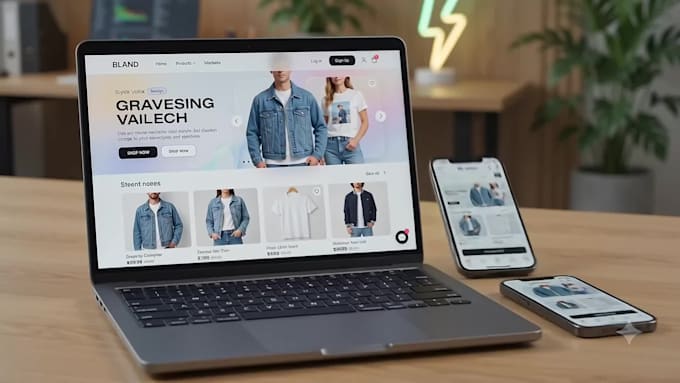develop a responsive custom website using javascript and firebase