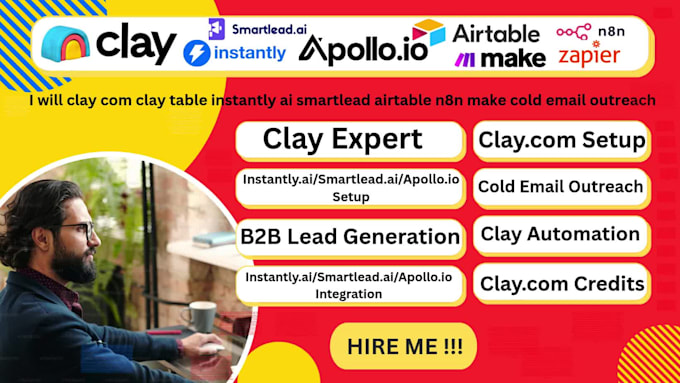 clay com clay table instantly ai smartlead airtable n8n make cold email outreach