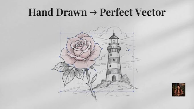 convert your sketch into clean vector artwork