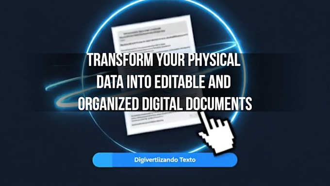 converter your physical documents, handwriting, or PDF to any digital format
