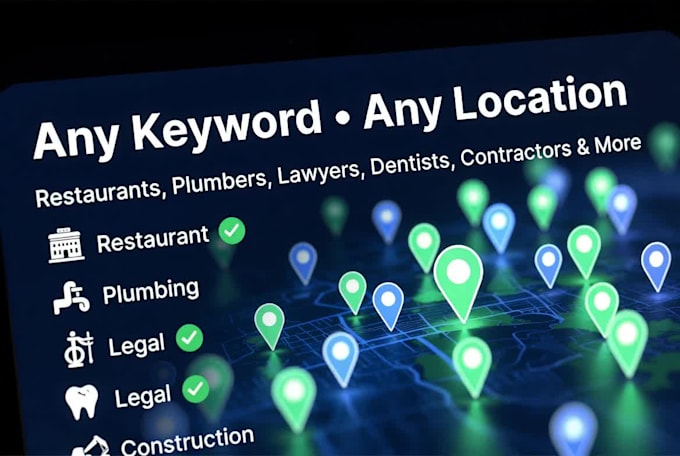scrape google maps business leads for any location and keyword