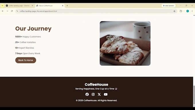 create a responsive frontend website