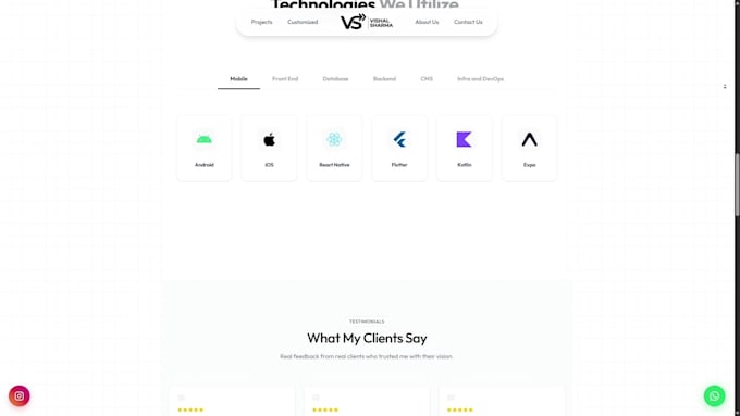 create a professional portfolio website