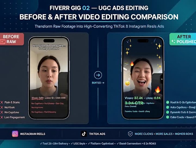 do video editing for ugc ads instagram