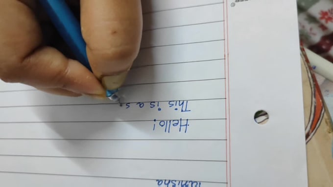 write a handwritten project or letter for you