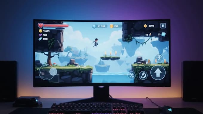 develop 2d 3d games, html5 javascript game, unity game, unity game development