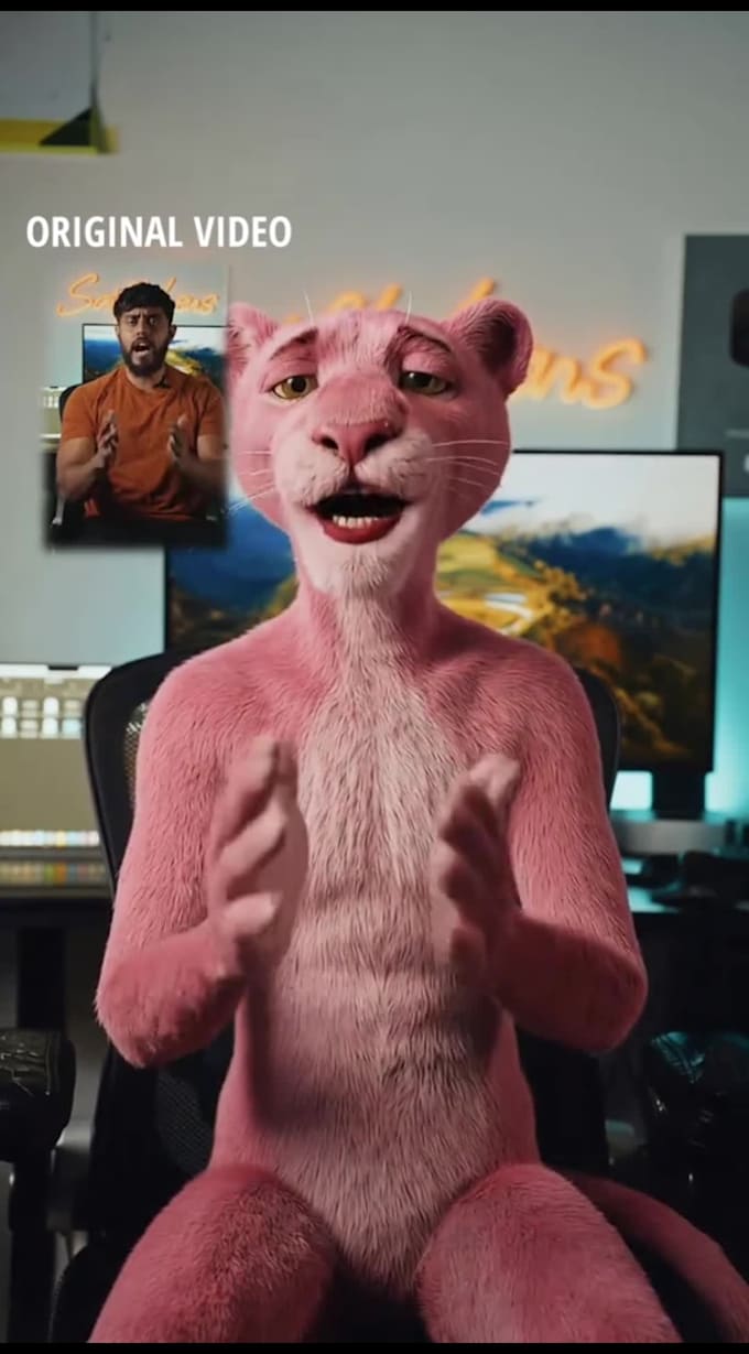 replace video characters with ai while keeping motion and lip sync