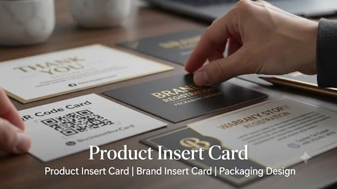 design amazon product, package and brand insert card