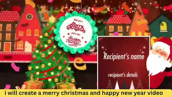create a merry christmas and happy new year