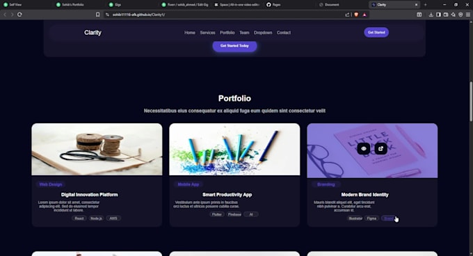 build a modern, responsive website using HTML, CSS, and javascript