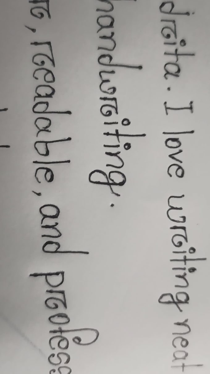 write neat and clean handwriting