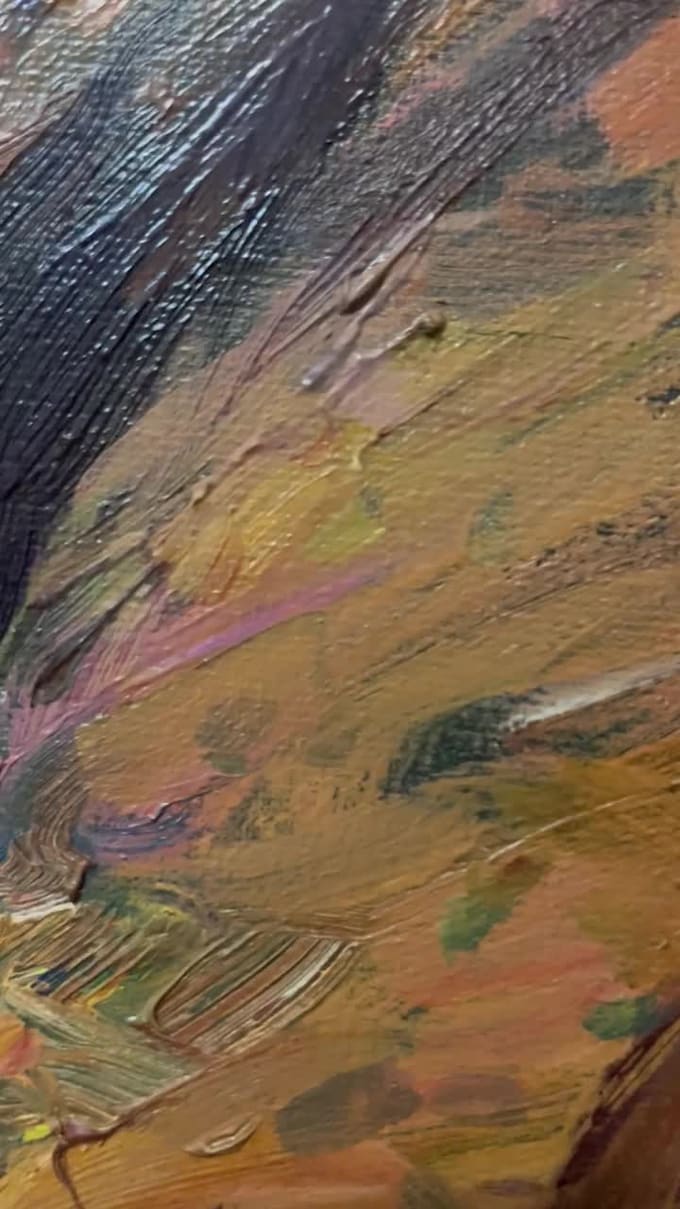 landscape with oil paints