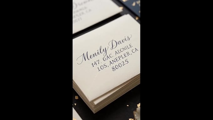 design hand address envelopes with elegant calligraphy
