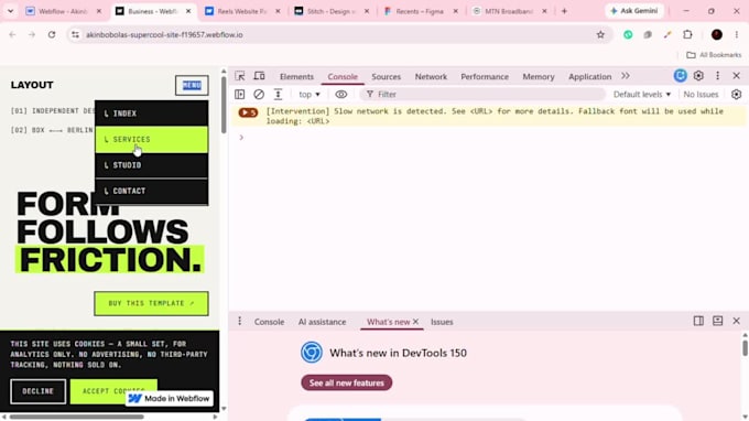 design and develop a modern responsive webflow website