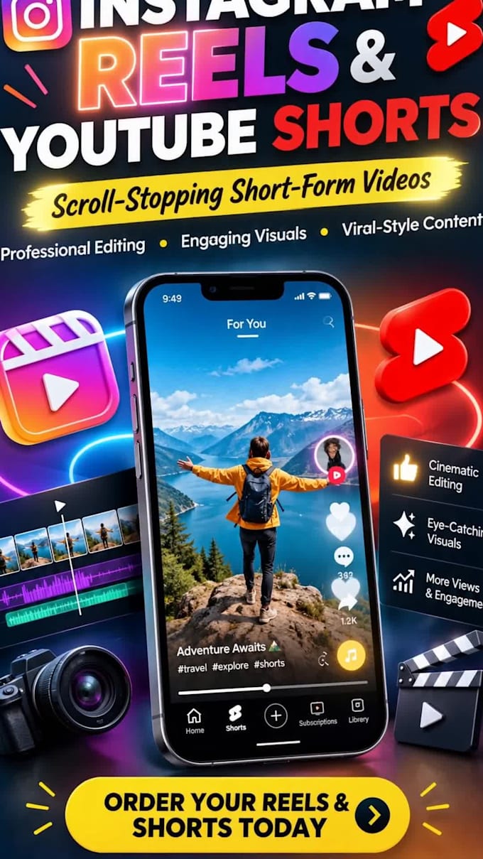 engaging  instagram reels, youtube shorts