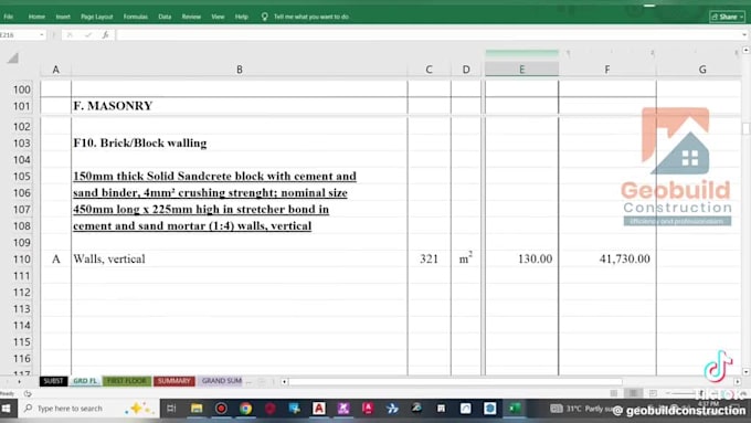 do construction quantity takeoff and cost estimate
