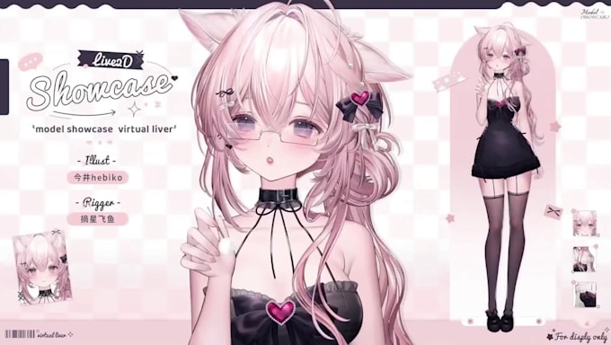design live 2d anime vtuber model, vtuber model, live2d rigging for streaming