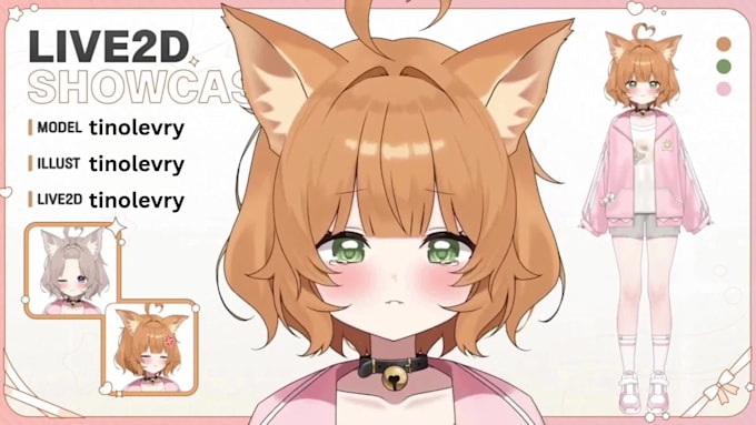 draw and rig live2d vtuber model vtuber design live2d commission