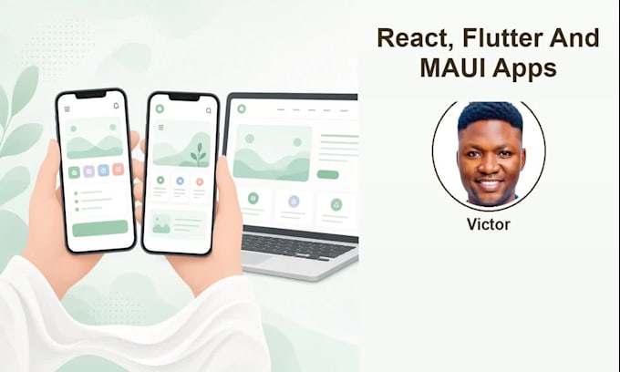 build ios and android app using react, flutter, or maui