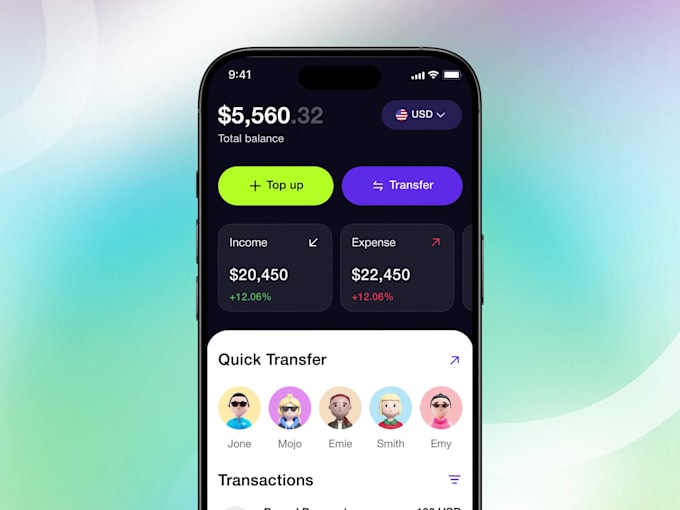 develop crypto wallet app fintech app blockchain app neobank app